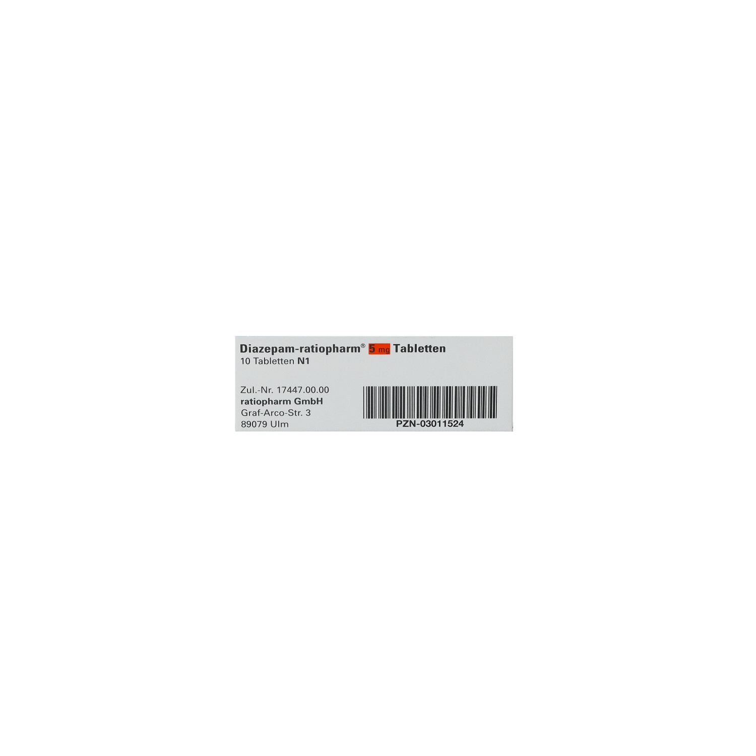 DIAZEPAM-ratiopharm 5 mg Tabletten