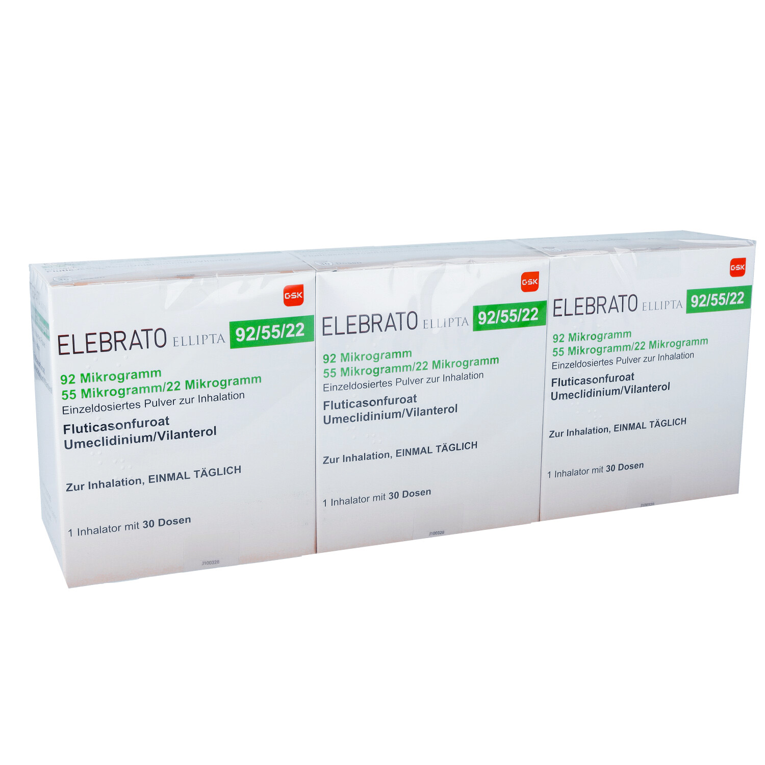 ELEBRATO Ellipta 92 μg/55 μg/22 μg ed.P.z.Inh.30ED