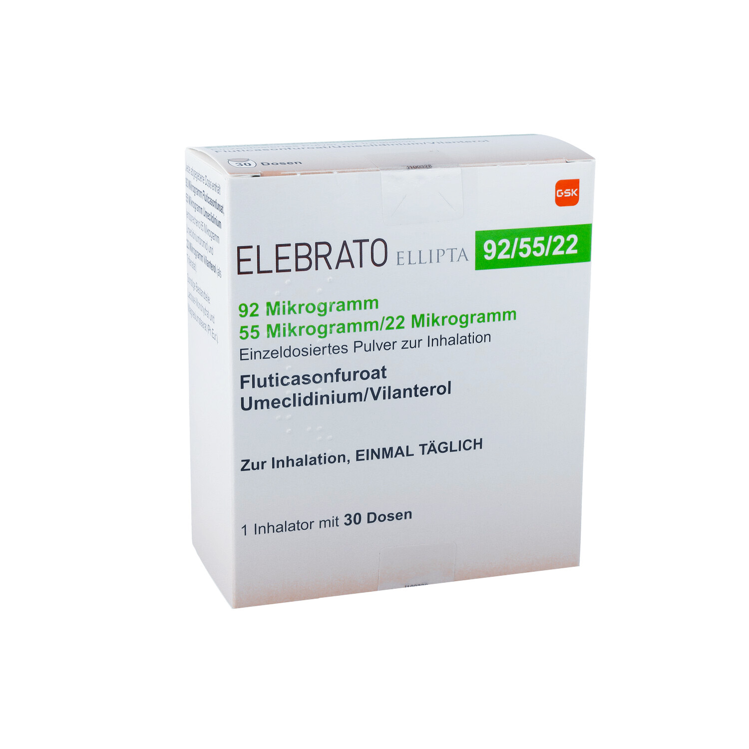 ELEBRATO Ellipta 92 μg/55 μg/22 μg ed.P.z.Inh.30ED