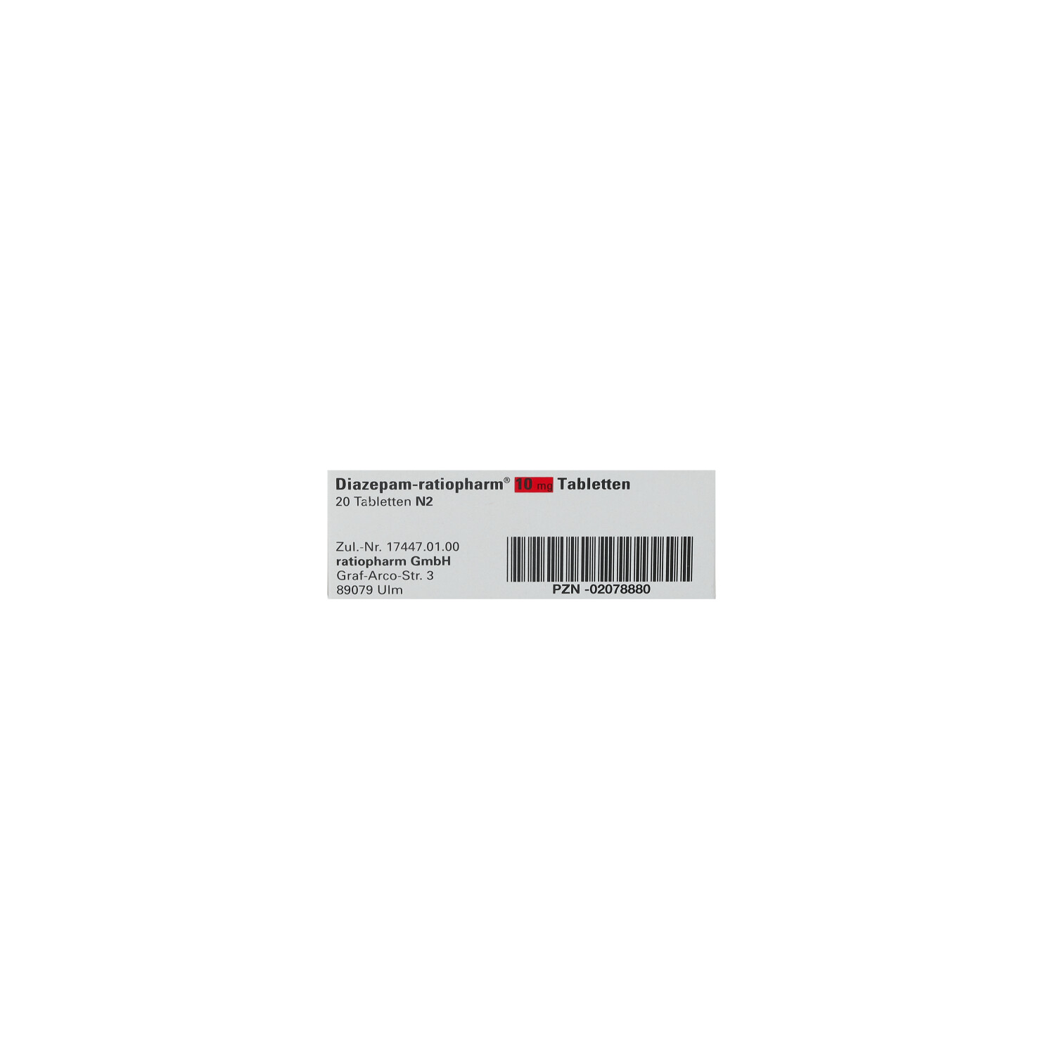 DIAZEPAM-ratiopharm 10 mg Tabletten