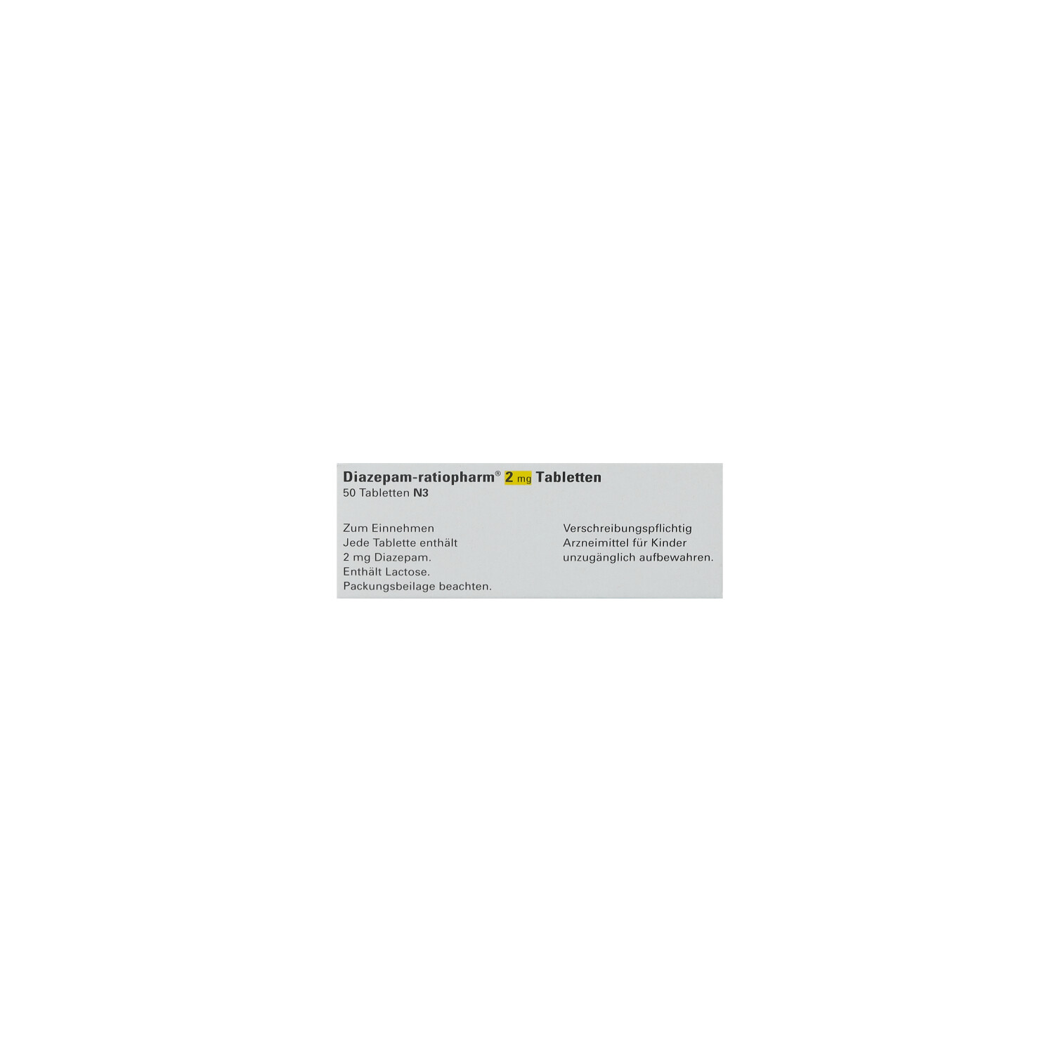 DIAZEPAM-ratiopharm 2 mg Tabletten